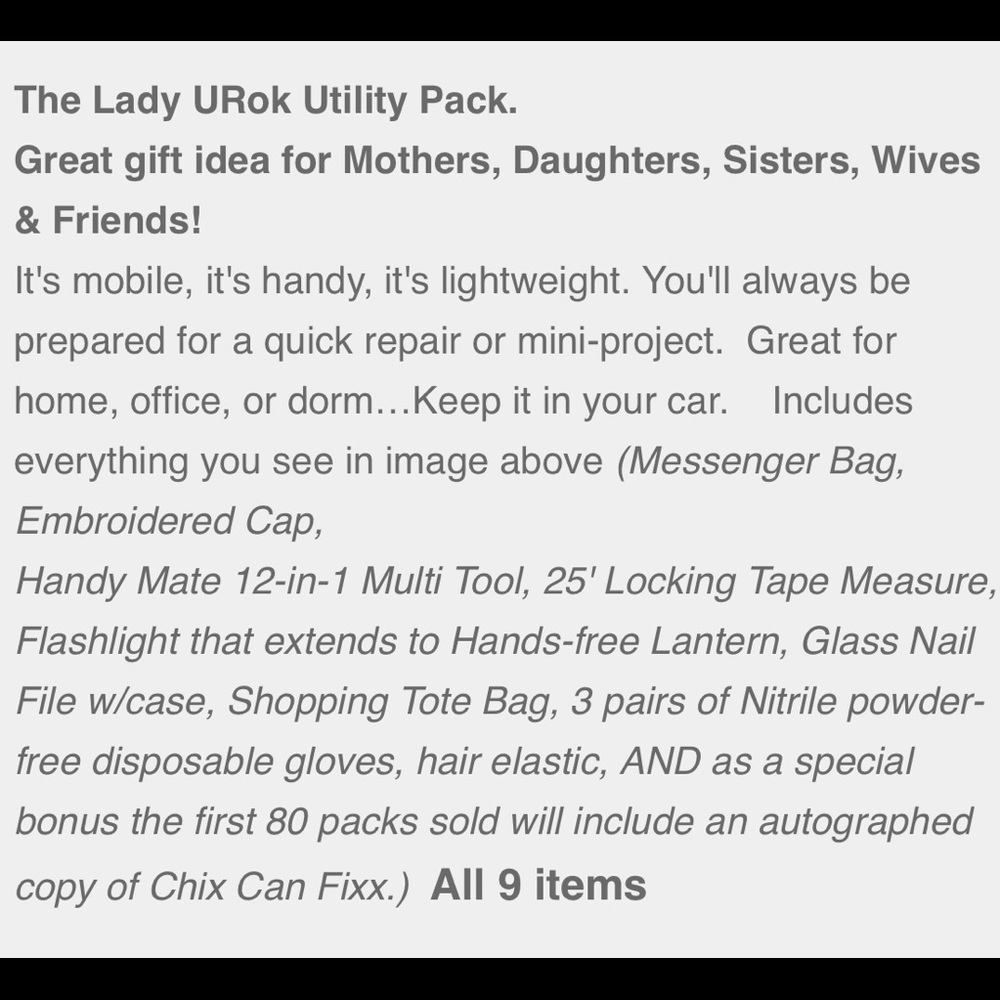 Utility Bag/Kit. 9 items All-in-one. - Picture 2 of 10